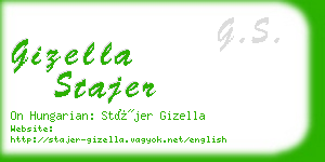 gizella stajer business card
